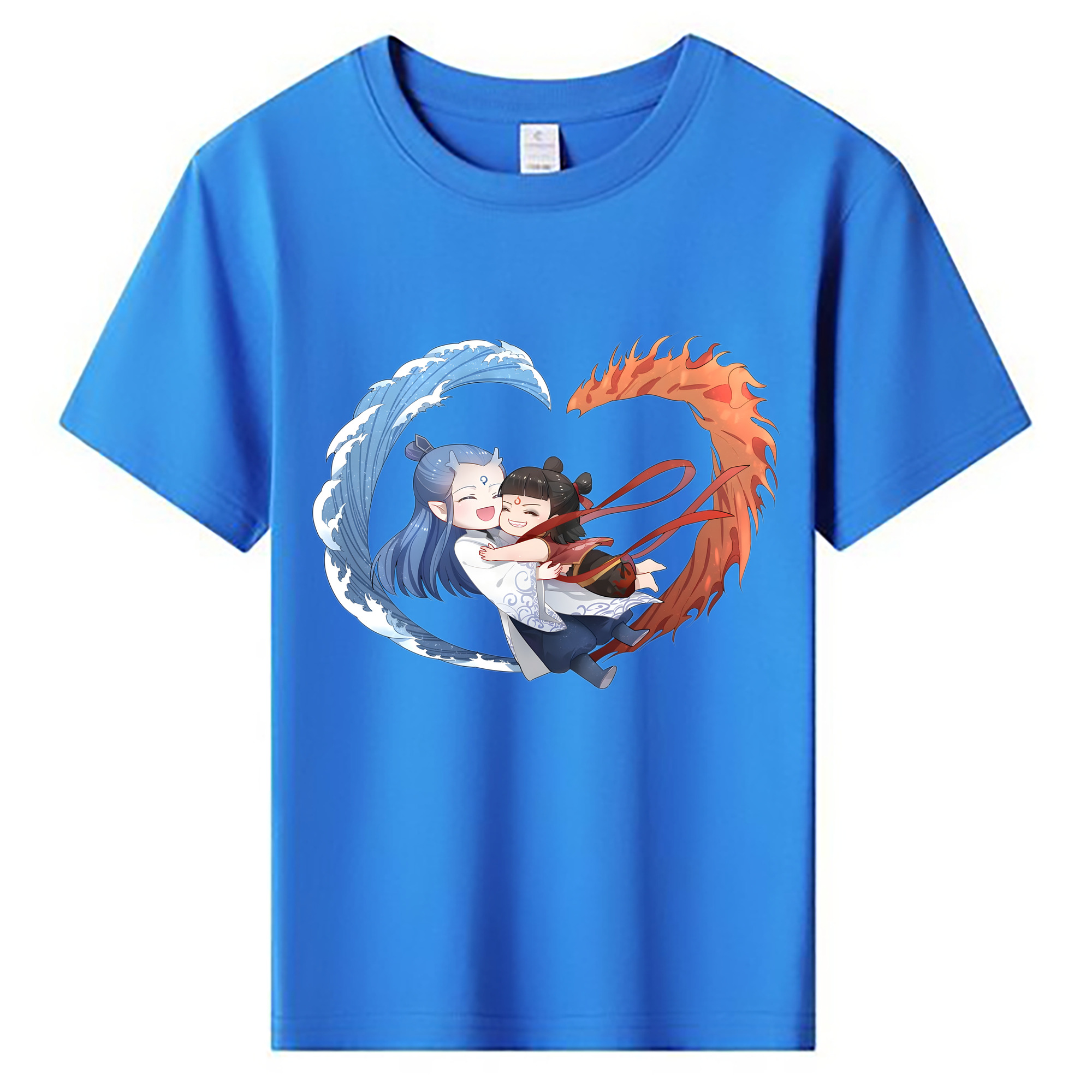 （画像用） Ne Zha 2 ナタ 魔童の大暴れ 綿100％キッズTシャツ（フロントプリント）